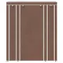 vidaXL Текстилен гардероб с отделения и летви, 45 x 150 x176 см, кафяв, снимка 4