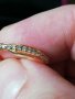 Красив Пръстен 925 сребро с 14к.позлата и 0.20 карата D/VVS1 Диамант/топаз , снимка 3