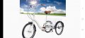 20 цола Нов Триколесен Велосипед за всички възрасти с 3 спирачки и Заден кош