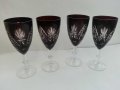 Кристални чаши цветен червен кристал, снимка 6