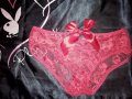 Еротични Бикини, Червена Дантела със сатенени панделки, Размер S, снимка 11