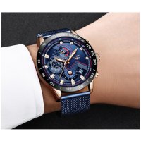 Мъжки часовник Lige Sport Watch, Водоустойчив, Неръждаема стомана, снимка 7 - Мъжки - 40245950