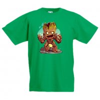 Детска тениска Marvel Groot 2 Игра,Изненада,Подарък,Геймър,, снимка 6 - Детски Блузи и туники - 36716809