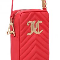 JUICY COUTURE 🍊 Дамска чанта с капитониран ефект RED & GOLD нова с етикети, снимка 4 - Чанти - 35235411