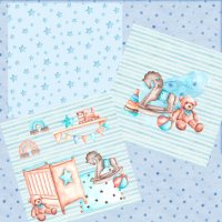 Дигитална хартия дизайнерска скрапбук хартия Baby boy, снимка 5 - Други - 37413585
