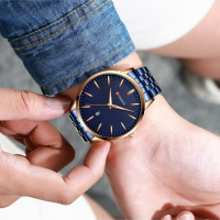 Модерен часовник - "Helsinge" с черна или синя верижка (005), снимка 2 - Мъжки - 44713715