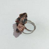 Прекрасен пръстен с камъни Леопардов Яспис , снимка 2 - Пръстени - 34483777