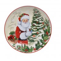 Коледен комплект Merkado Trade, 4бр.,Чинии за сервиране, Дядо Коледа, снимка 2 - Сервизи - 38552369