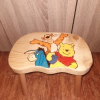 Ръчна изработка дървени трикраки столчета, снимка 2 - Столове - 42130253