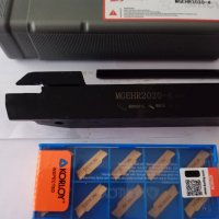 Комплект стругарски нож за рязане MGEHR 2020-4 с 10 пластини MGMN400 и ключ, снимка 2 - Други инструменти - 37338737
