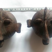 Африкански керамични маски, снимка 7 - Антикварни и старинни предмети - 30277991