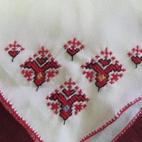 Стари Ръчно Пошивани Дамски Кърпи 2 броя коприна, снимка 6 - Антикварни и старинни предмети - 25417647