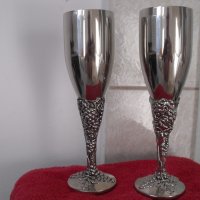 Посребрени чаши за вино, снимка 1 - Други ценни предмети - 37402405