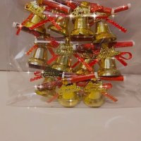 Ръчна изработка коледни и новогодишни късмети камбанка с надпис Merry Christmas късметчета коледа , снимка 4 - Коледни подаръци - 38904295