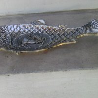 Метална декоративна риба плато със зодия Стрелец, снимка 3 - Други ценни предмети - 37237698