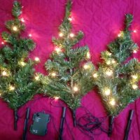 3 броя свързани елхи с 36 LED лампички.Коледна декорация., снимка 3 - Декорация за дома - 38859801