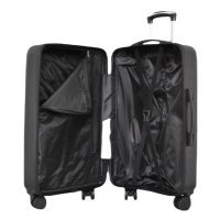 Комплект Куфари ABS с двойни колелца - Черен/Син/Сив, снимка 8 - Куфари - 42113874