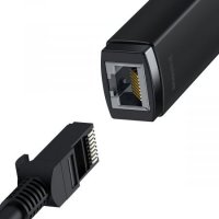 Лан Карта кабелна USB Baseus WKQX000101 Мрежови адаптер USB към RJ-45 1Gbps Черен, снимка 2 - Кабели и адаптери - 38181319
