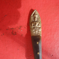 Страхотна бронзова лъжичка Siam, снимка 4 - Антикварни и старинни предмети - 44761471