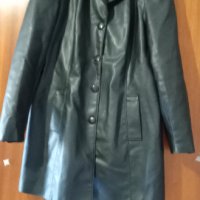 Черно кожено яке , снимка 1 - Палта, манта - 37887048