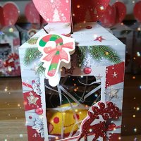 Луксозни подаръчни коледни кутии с чорапи дамски детски мъжки кутия подарък коледа елха памук , снимка 10 - Коледни подаръци - 38276866