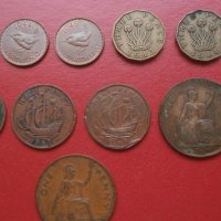 Лот стари не повтарящи се монети Великобритания Джордж VI, снимка 3 - Нумизматика и бонистика - 42373921