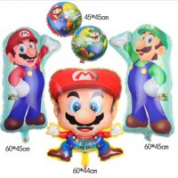 Супер Марио Super Mario Луиджи различни фолио фолиев балон хелий или въздух, снимка 1 - Други - 31905147