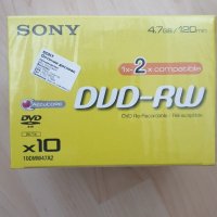 SONY DVD-RW 4.7GB, 120min,1-2x презаписваеми, снимка 2 - DVD филми - 34872762