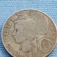 Сребърна монета 10 шилинга 1957г. Австрия Втора република 40392, снимка 2 - Нумизматика и бонистика - 42755435