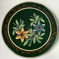 Рисувана керамична чиния/ поднос №1522, снимка 1 - Антикварни и старинни предмети - 35158337