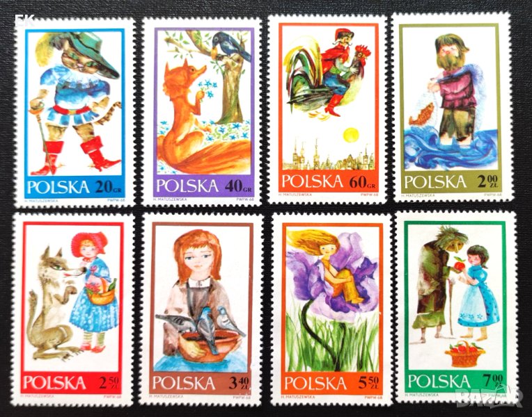 Полша, 1968 г. - пълна серия чисти марки, приказки, 3*13, снимка 1