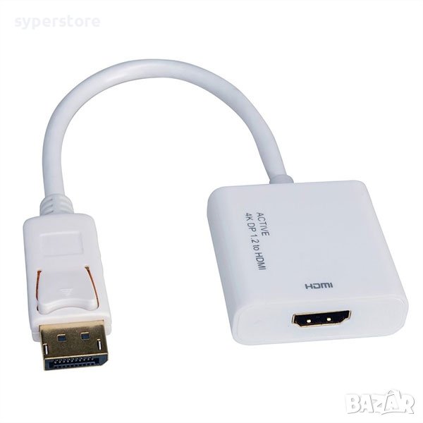 Адаптер  DP M - HDMI F, active, 4K, v1.2 12.03.3160 SS301271 Мъжко-Женско, снимка 1