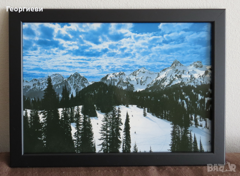 Продавам картина зимен пейзаж Rainier Mauntain, снимка 1