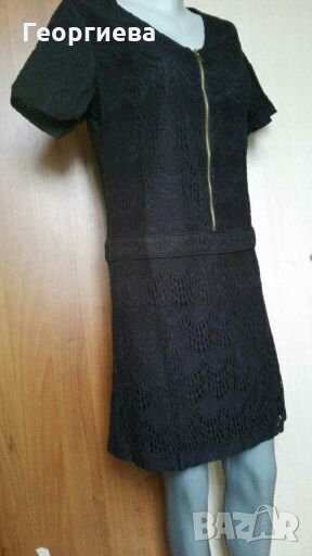 Френска НОВА рокля от памучна дантела в черно 👗🍀М, M/L👗🍀 арт.365, снимка 1