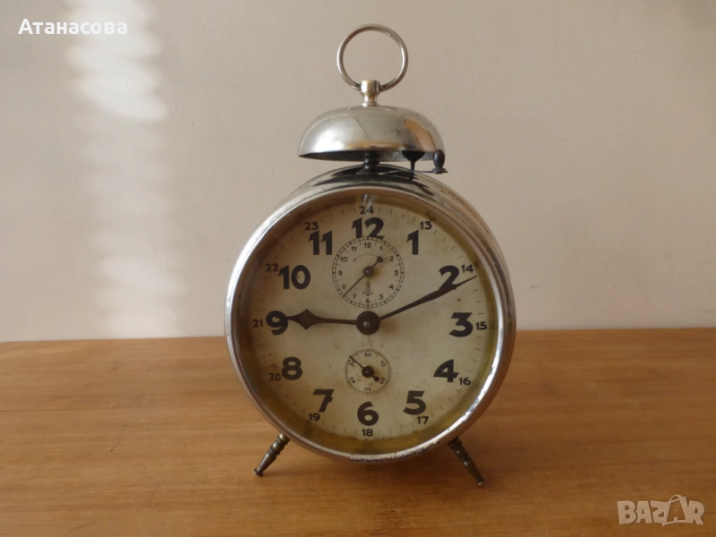Настолен будилник часовник Gustav Beker 1920 г, снимка 1