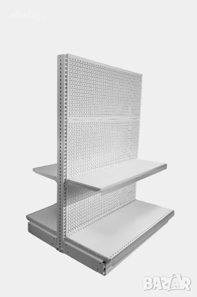 Островен стелаж с перфориран гръб, снимка 1