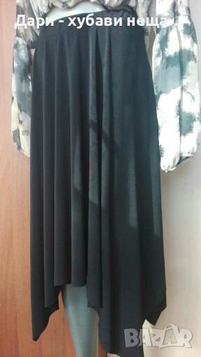 Черна дълга, асиметрична пола🍀❤M,L❤🍀арт.4217, снимка 1