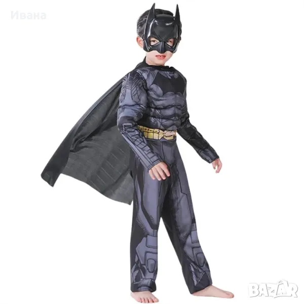 Детски костюм на Батман с мускули и маска + наметало/Batman costume, снимка 1