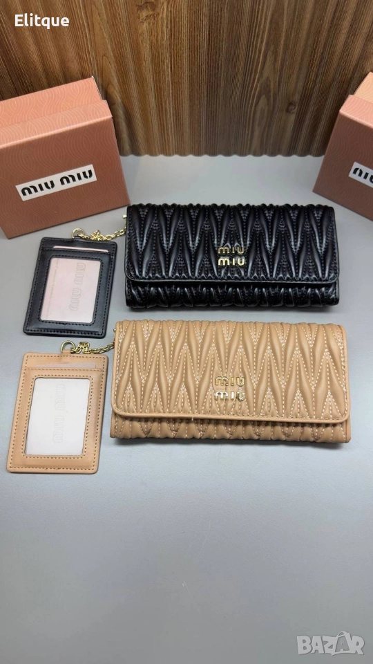 портмоне от естествена кожа в кутия miu miu , снимка 1