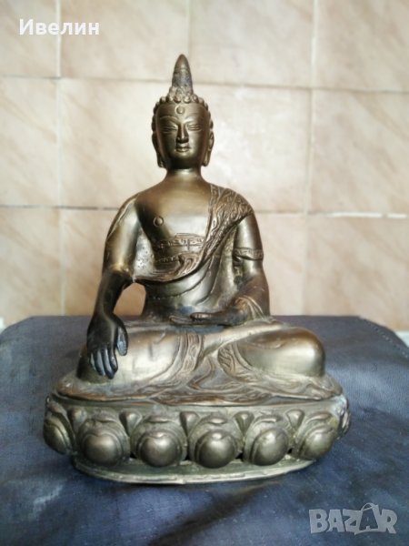 стара бронзова статуетка-буда, снимка 1