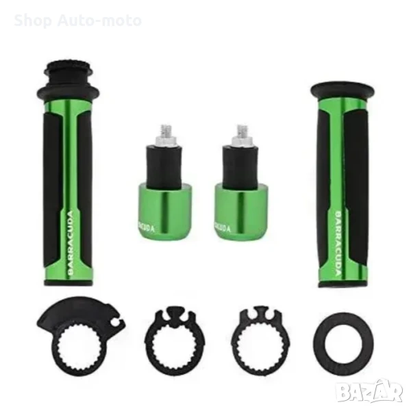 Комплект дръжки за мотоциклет Automat, Ръкохватки за мотор, АТВ, Зелени, снимка 1