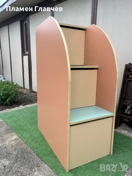 Шкаф  стъпаловиден с 3 чекмеджета, снимка 1