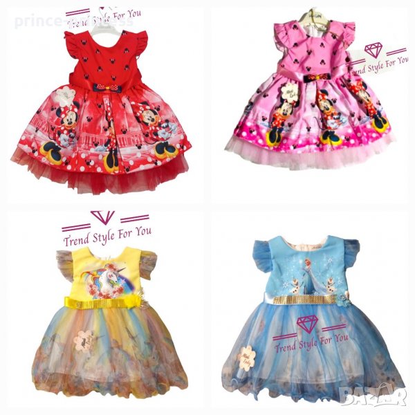 Детска рокля Мини Маус, Елза, Еднорог  80,92см, снимка 1