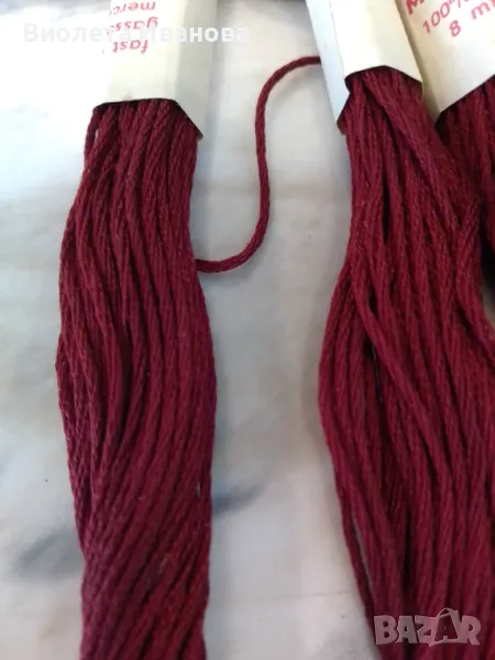 Мулине, бордо, 5 броя , снимка 1