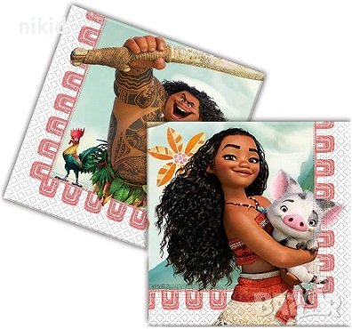 Смелата Ваяна Моана Moana 10 парти салфетки рожден ден, снимка 1