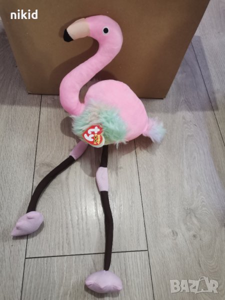 50 см Фламинго шарени крила плюшена играчка плюшено, снимка 1