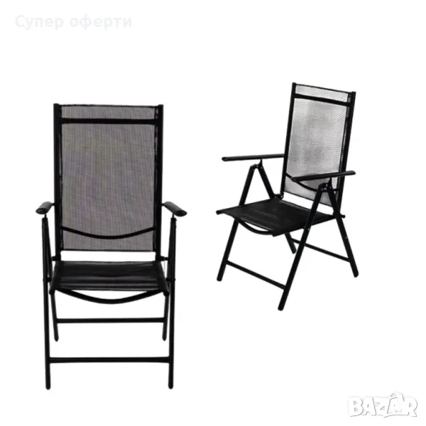 Метален сгъваем стол Muhler,  7 позиционен, снимка 1