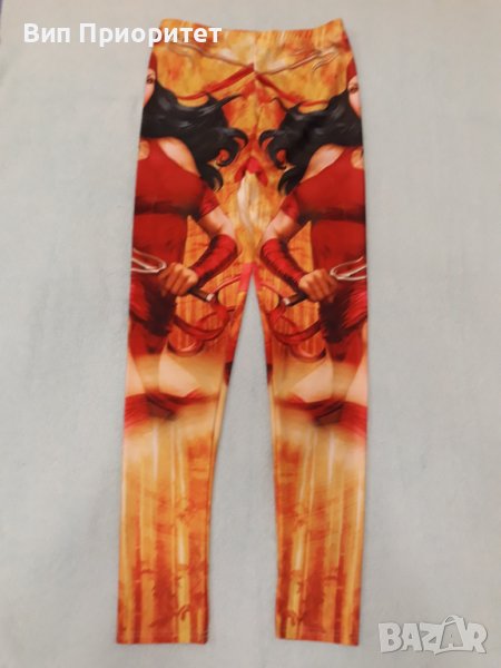 Златен клин с мадама и жезъл. ефектен принт. Дълъг , еластичен, елегантен. , снимка 1