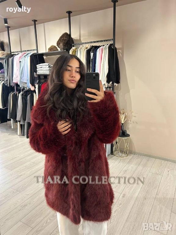 Червено Дамско Палто , снимка 1