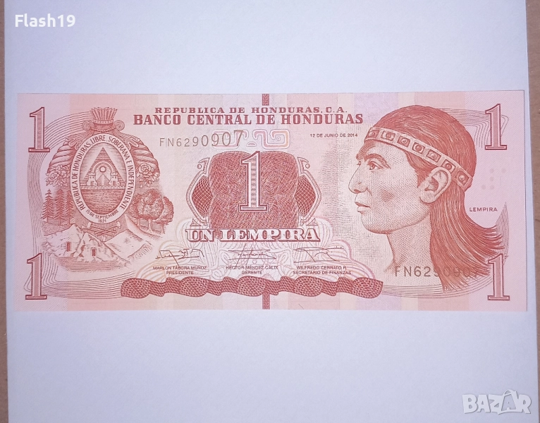 Хондурас 1 лемпира 2014 UNC, снимка 1